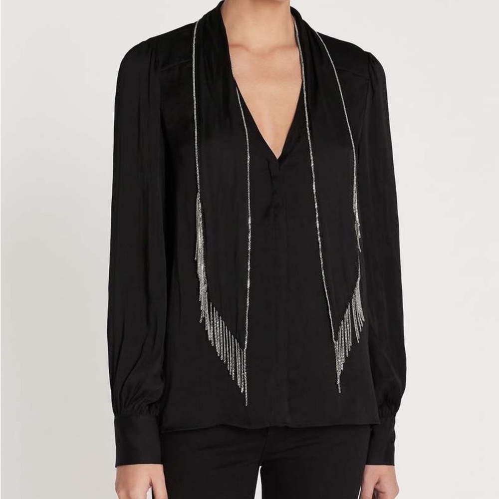 Paige black Selene Blouse size large